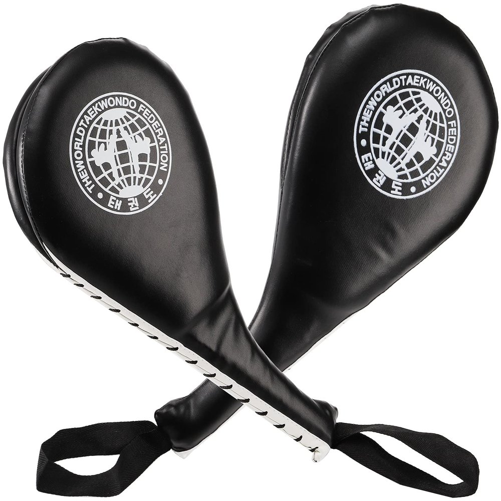 Nicunom 2 Pack Taekwondo Kick Pads, Durable Striking Pad Target TKD Karate Martial Arts Strike Targets Kickboxing Training, Black