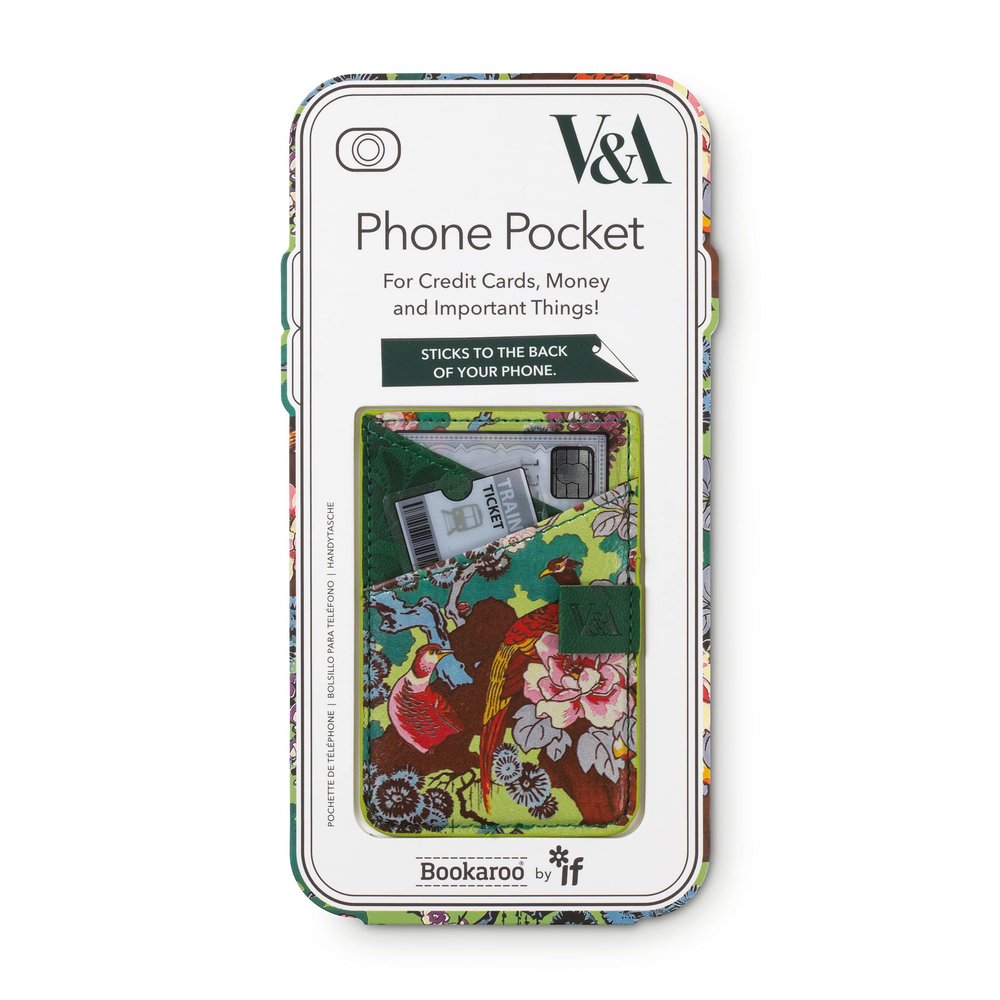 IF V & A Bookaroo Phone Pocket Sundour Pheasant Green
