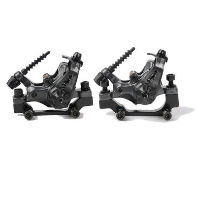 Mountain Bike Double Drive Line Pulling Disc Brake Bicycle Front Rear Brakes Calipers Device Equipped Brake Pads,Double Brake