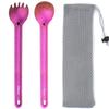Tibest Titanium Spork Long Handle, Ultra Lightweight Camping Utensil for Backpacking Camping, Hiking, Outdoors view 1