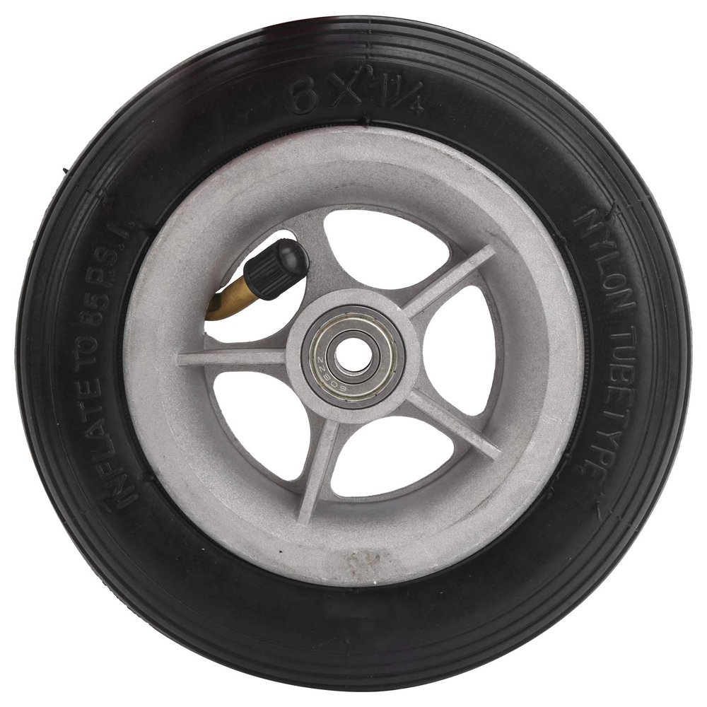 Bindpo Electric Scooter Tyre, 6inch 6x1 1/4 6in Rubber Wheel WearResisting for Tire Accessories for Tire Replacement