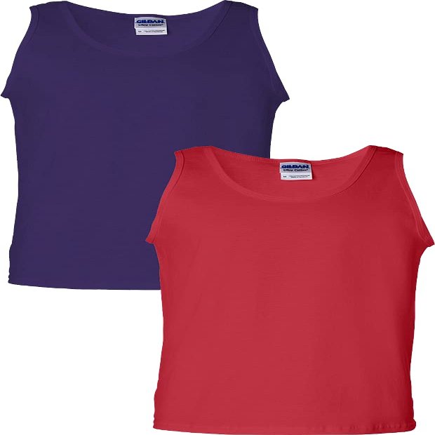 Gildan Mens Ultra Cotton Tank Top Purple/Red