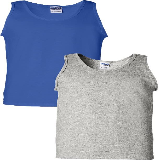 Gildan 6.1 oz Cotton Tank Top G220 Royal/Ash