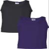 Gildan Mens Ultra Cotton Tank Top Black/Purple view 1