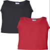 Gildan 6.1 oz Cotton Tank Top G220 Black/Red view 1