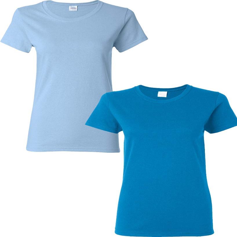 Gildan Women's Heavy Cotton Adult T-Shirt, 2-Pack