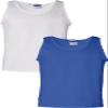 Gildan 6.1 oz Cotton Tank Top G220 White/Royal view 1