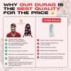Red Clouds Silky Durag - Black Designer 360 Wave Du Rag with Long Tails and Quadruple Stitching - Smooth Fabric for Comfort Compression view 2