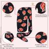 Red Clouds Silky Durag - Black Designer 360 Wave Du Rag with Long Tails and Quadruple Stitching - Smooth Fabric for Comfort Compression view 3