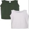 Gildan 5200 - Heavy Cotton Tank Top Forest Green/White view 1
