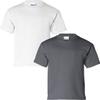 Gildan Kids' Ultra Cotton Youth T-Shirt, 2-Pack SML-White-Charcoal view 1