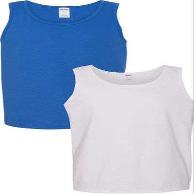 Gildan 5200 - Heavy Cotton Tank Top Royal/White
