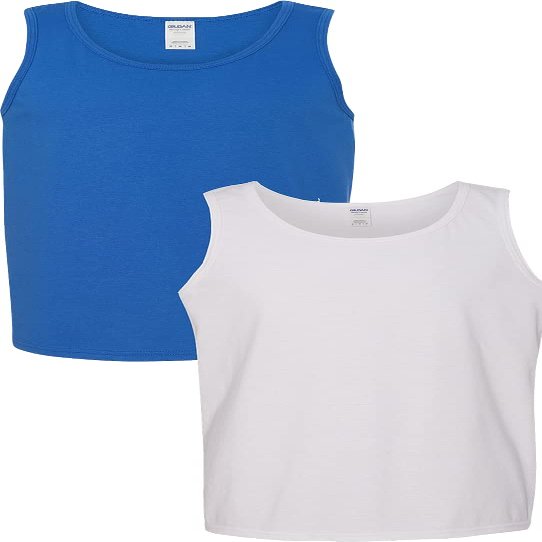 Gildan 5200 - Heavy Cotton Tank Top Royal/White