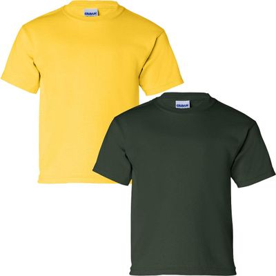 Gildan Kids' Ultra Cotton Youth T-Shirt, 2-Pack XL-Daisy-Forest