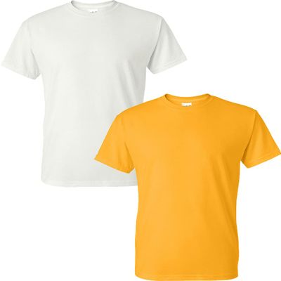 5.6 oz. 50/50 T-Shirt (G800) White/Gold
