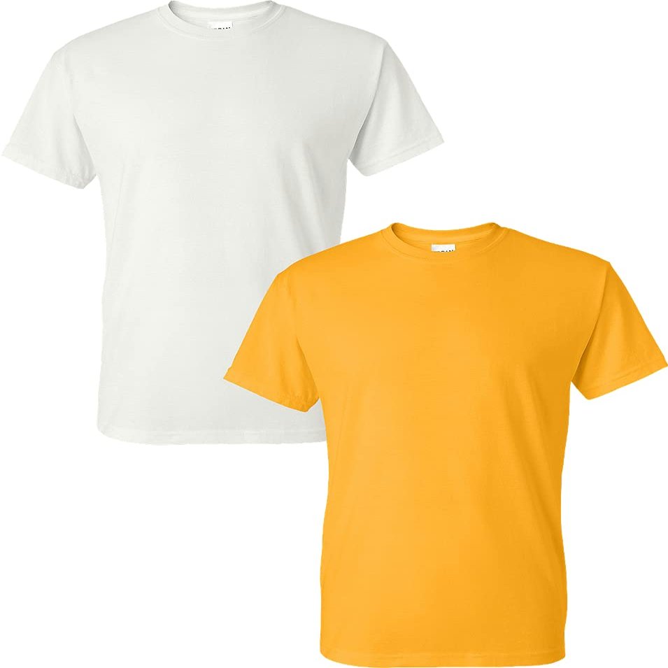 5.6 oz. 50/50 T-Shirt (G800) White/Gold