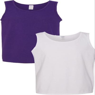 Gildan 5200 - Heavy Cotton Tank Top Purple/White