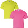 Gildan Kids' Ultra Cotton Youth T-Shirt, 2-Pack XS-SafetyGreen-Heliconia view 1