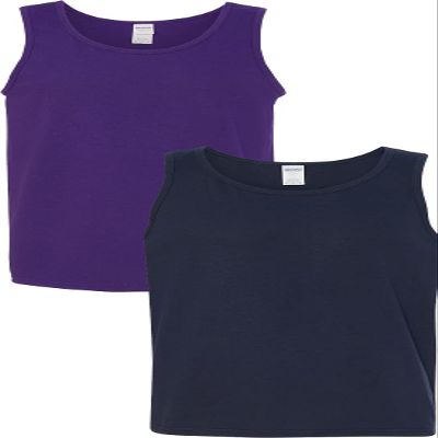 Gildan 5200 - Heavy Cotton Tank Top Purple/Navy