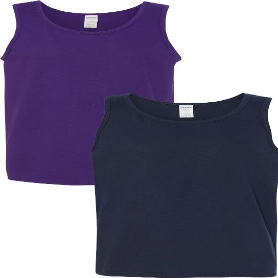 Gildan 5200 - Heavy Cotton Tank Top Purple/Navy