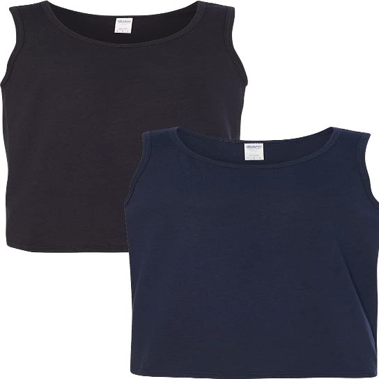 Gildan 5200 - Heavy Cotton Tank Top Black/Navy