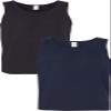 Gildan 5200 - Heavy Cotton Tank Top Black/Navy view 1