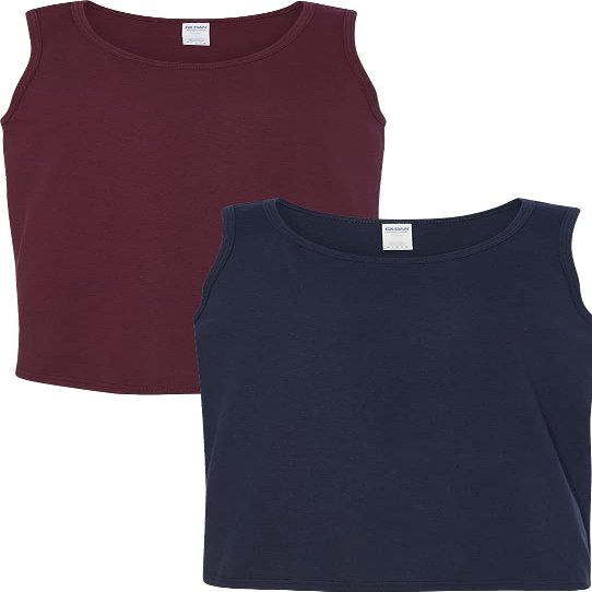 Gildan 5200 - Heavy Cotton Tank Top Maroon/Navy
