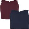 Gildan 5200 - Heavy Cotton Tank Top Maroon/Navy view 1
