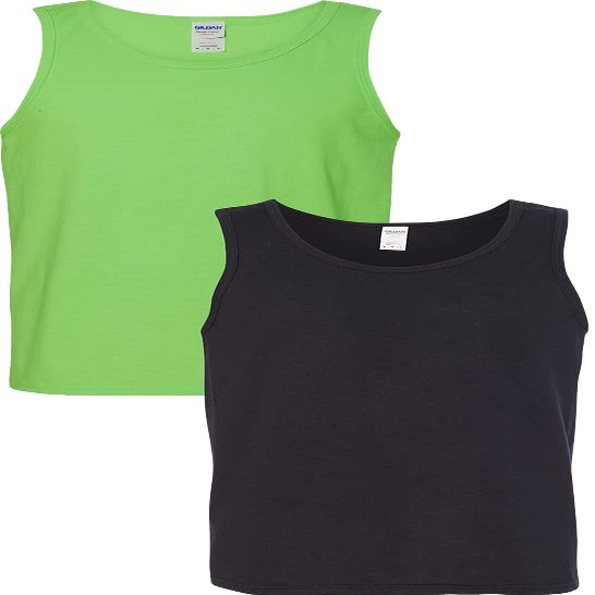 Gildan 5200 - Heavy Cotton Tank Top Neon Green/Black