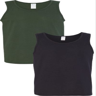 Gildan 5200 - Heavy Cotton Tank Top Forest Green/Black