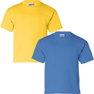 Gildan Kids' Ultra Cotton Youth T-Shirt, 2-Pack LRG-Daisy-Iris