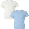 Gildan Mens DryBlend 50 Cotton/50 Poly T-Shirt White/Light Blue view 1
