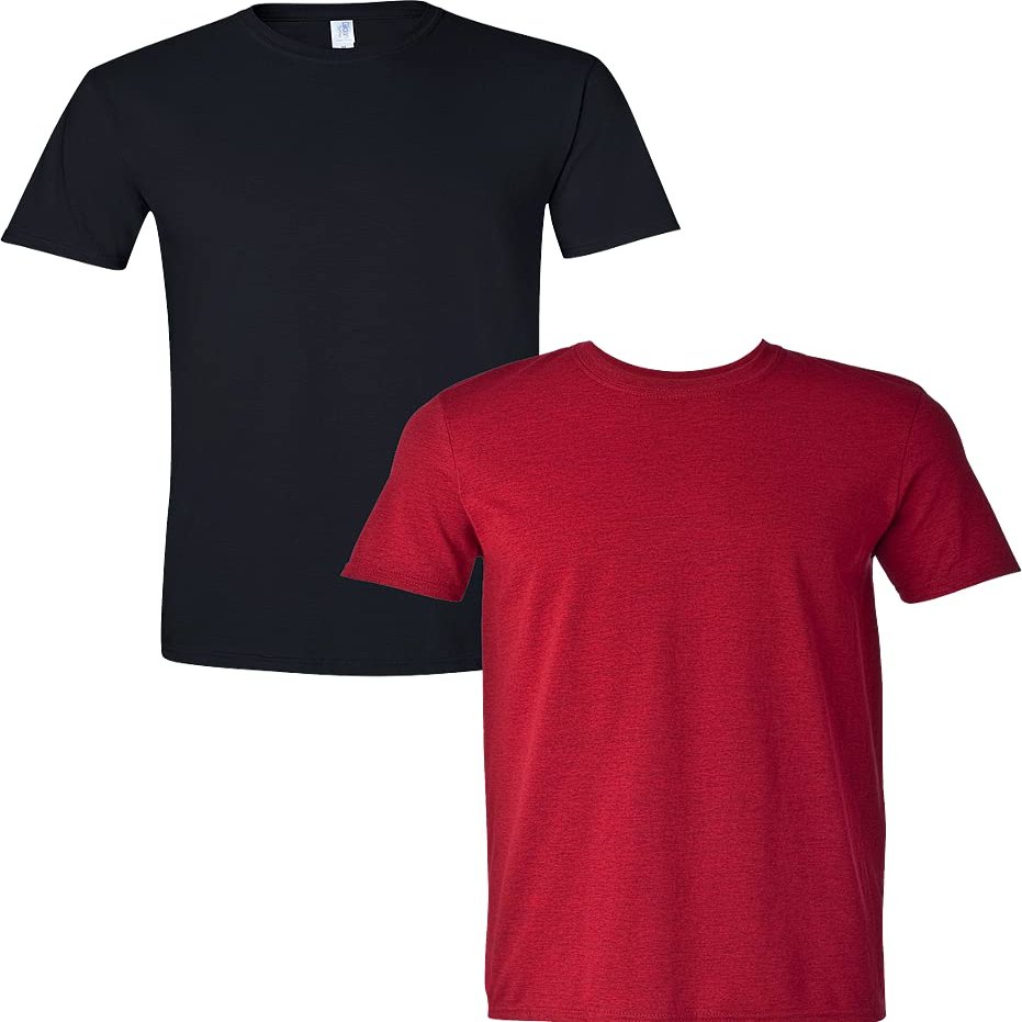 Gildan Men's Softstyle Cotton T-Shirt, Style G64000, 2-Pack