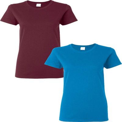 Gildan Women's Heavy Cotton Adult T-Shirt, 2-Pack