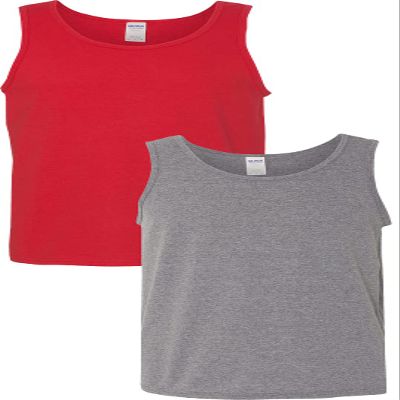 Gildan 5200 - Heavy Cotton Tank Top Red/Graphite