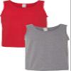 Gildan 5200 - Heavy Cotton Tank Top Red/Graphite view 1