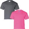 Gildan Kids' Ultra Cotton Youth T-Shirt, 2-Pack MED-Charcoal-Heliconia view 1