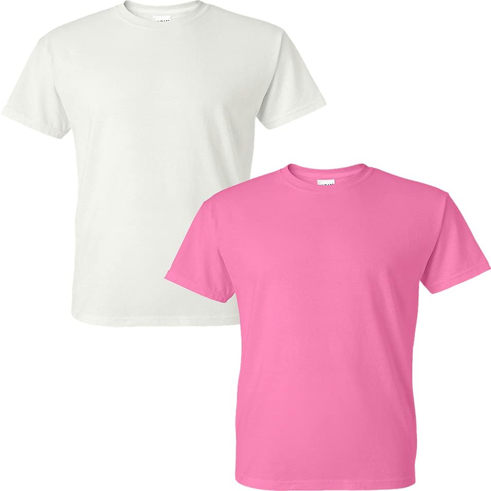 5.6 oz. 50/50 T-Shirt (G800) White/Azalea