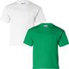 Gildan Kids' Ultra Cotton Youth T-Shirt, 2-Pack SML-White-Irishgreen view 1