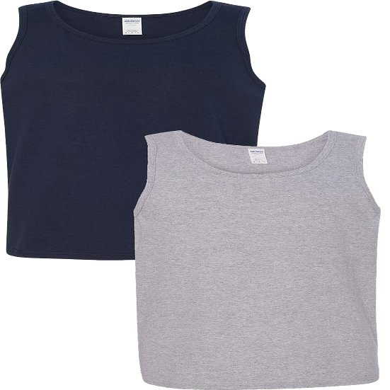 Gildan 5200 - Heavy Cotton Tank Top Navy/Sport Grey