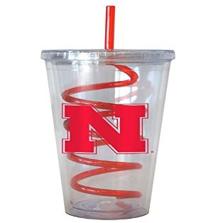 Game Over Nebraska Cornhuskers 22 oz Tumbler with Swirl Straw