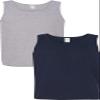 Gildan 5200 - Heavy Cotton Tank Top Sport Grey/Navy view 1