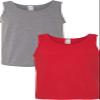 Gildan 5200 - Heavy Cotton Tank Top Graphite/Red view 1