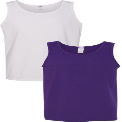 Gildan 5200 - Heavy Cotton Tank Top White/Purple