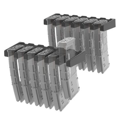 LULACOOL 2Pack 6X Standard Mag Wall Mount,AR Mag Holder, Mag Storage Rack for Amend 2, Hexmags, MFTmags ,Magazine Display for PMAG 30 Round 5.56 223