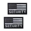 2x3.5 Reflective Security Patch US Flag with Hook Back for Service Harness Tactical Vest Collar Hook-Fastener Backing view 1
