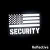2x3.5 Reflective Security Patch US Flag with Hook Back for Service Harness Tactical Vest Collar Hook-Fastener Backing view 2