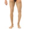 LiiYii Men's Sissy See-Through Thin Silk Stocking Stretchy Sheer Thigh High Socks Underwear Coffee One Size view 3