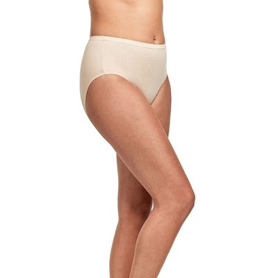 Hanes Ultimate womens 6-pack Breathable Cotton Panty Briefs, Soft Taupe, White, Nude, Light Buff, Nude Heather, Sugar Flower Sweet Dot, 7 US