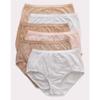 Hanes Ultimate womens 6-pack Breathable Cotton Panty Briefs, Soft Taupe, White, Nude, Light Buff, Nude Heather, Sugar Flower Sweet Dot, 7 US view 4